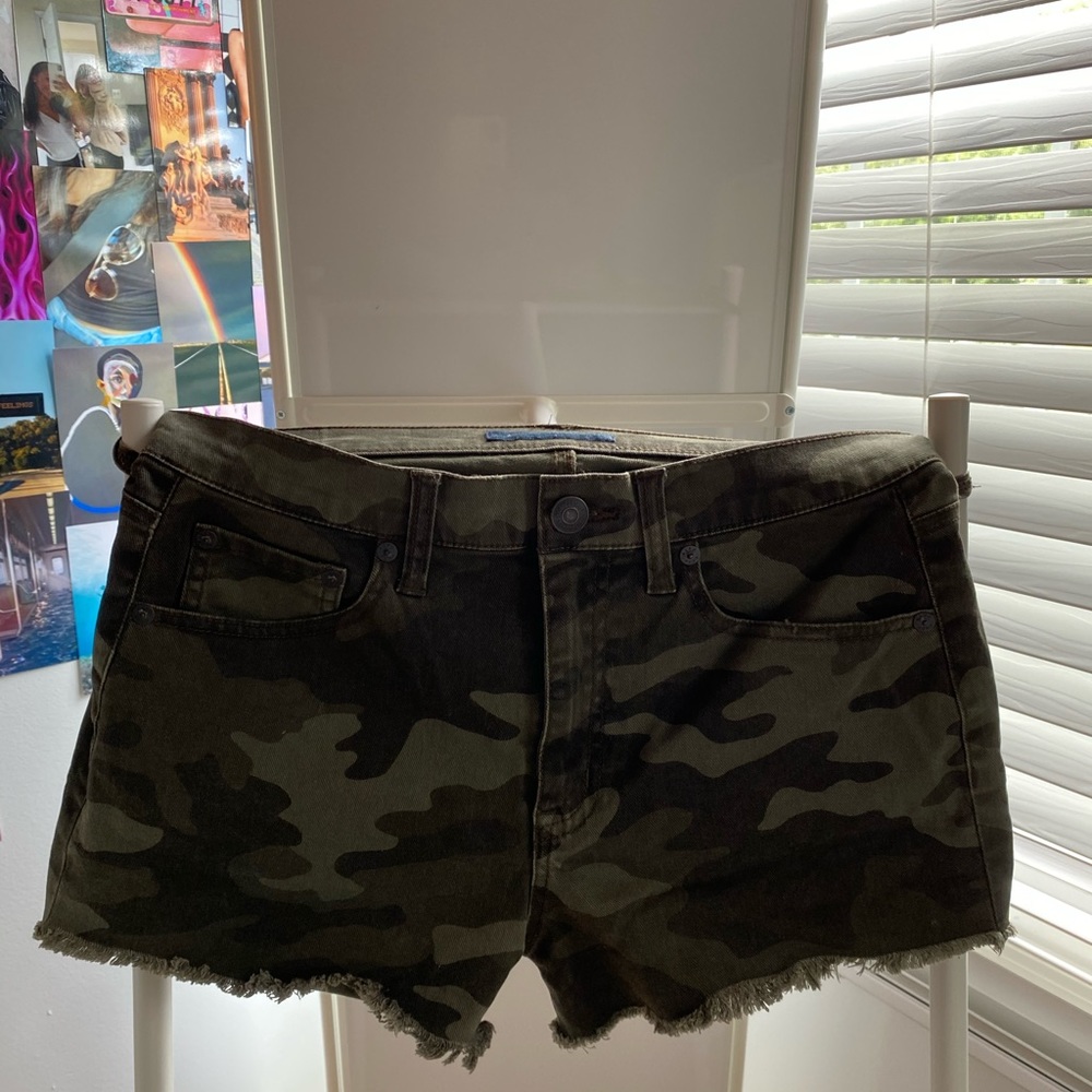 camo jean shorts